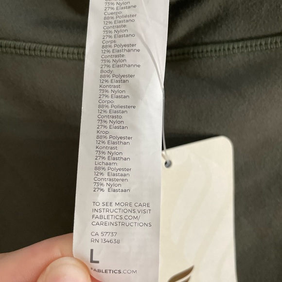 FABLETICS Zone Powerhold plus high waisted color block mesh 7/8 workout tights - Picture 7 of 7